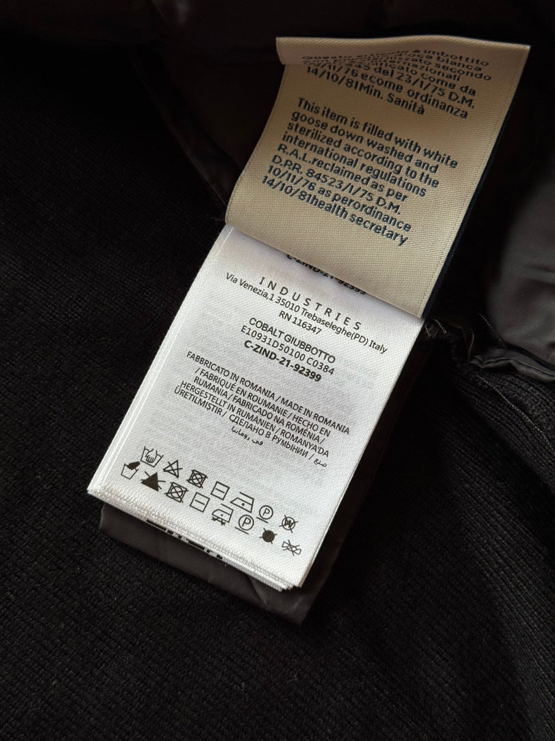 (S) Moncler Cobalt Guibotto мъжко автентично хибридно яке от вълна и пълнеж от гъши пух (размер 3 по етикет) (ново липсва етикет)