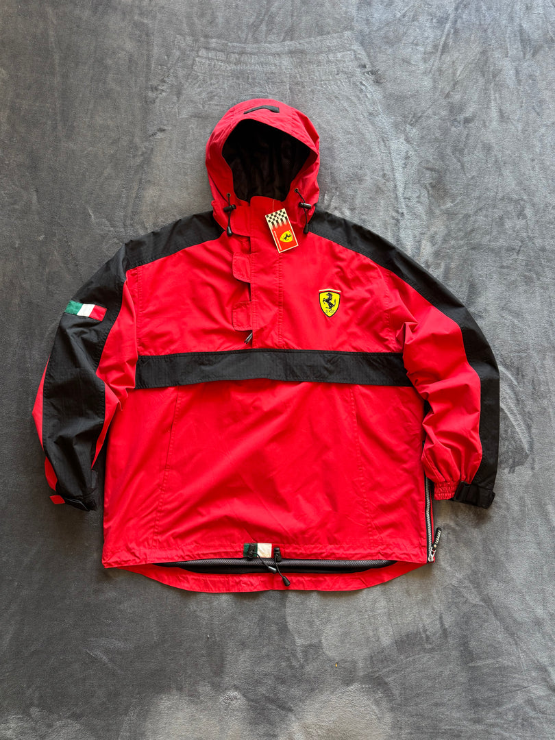(L) Ferrari Y2K Official Licensed Racing Jacket мъжко яке тип анорак (Ново)