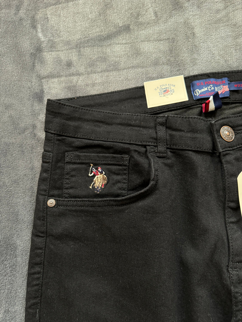 (M) U.S Polo Assn. USPA Straight Fit Black Jeans