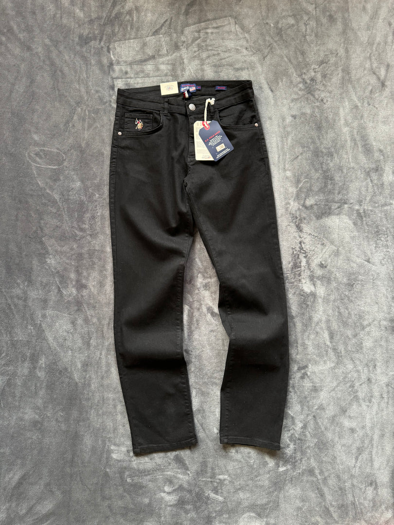 (M) U.S Polo Assn. USPA Straight Fit Black Jeans