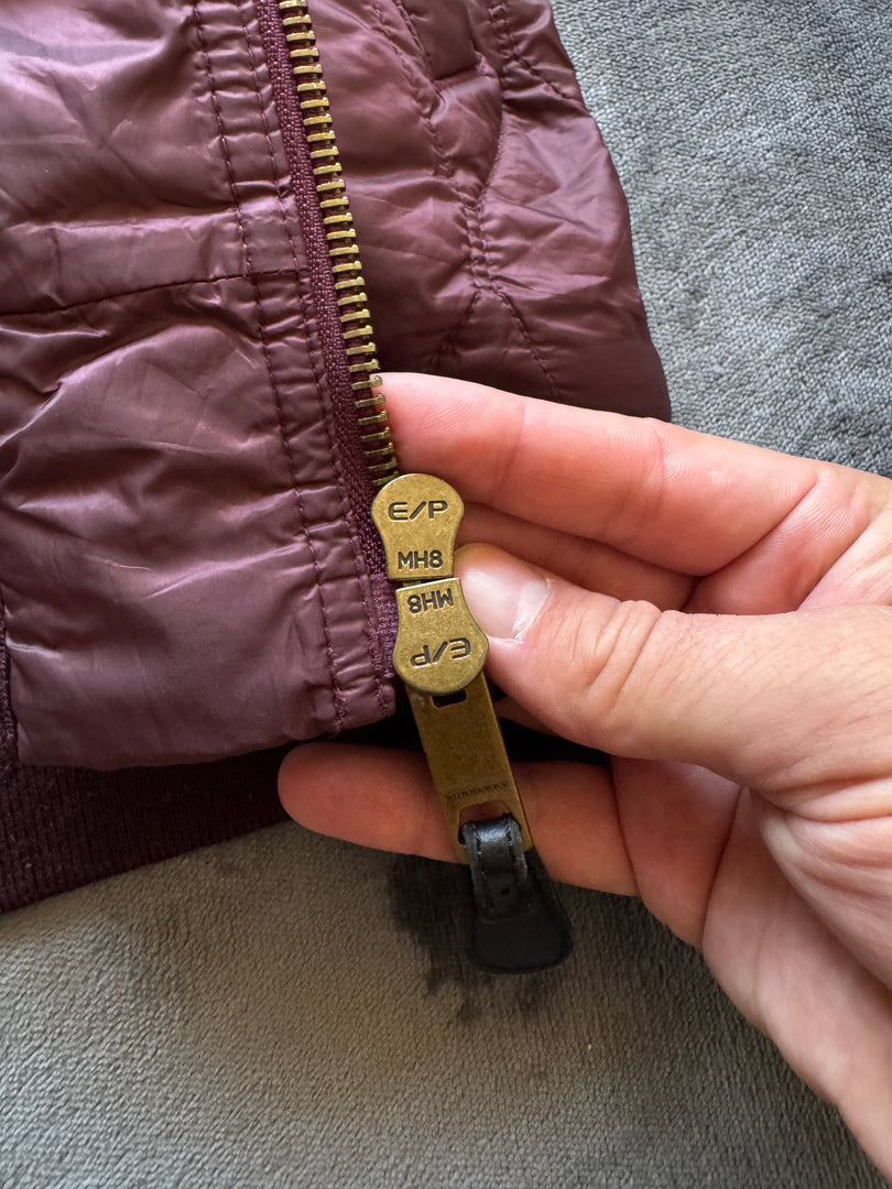 (L) Burberry мъжко тънко бомбър яке (незабележими петна)