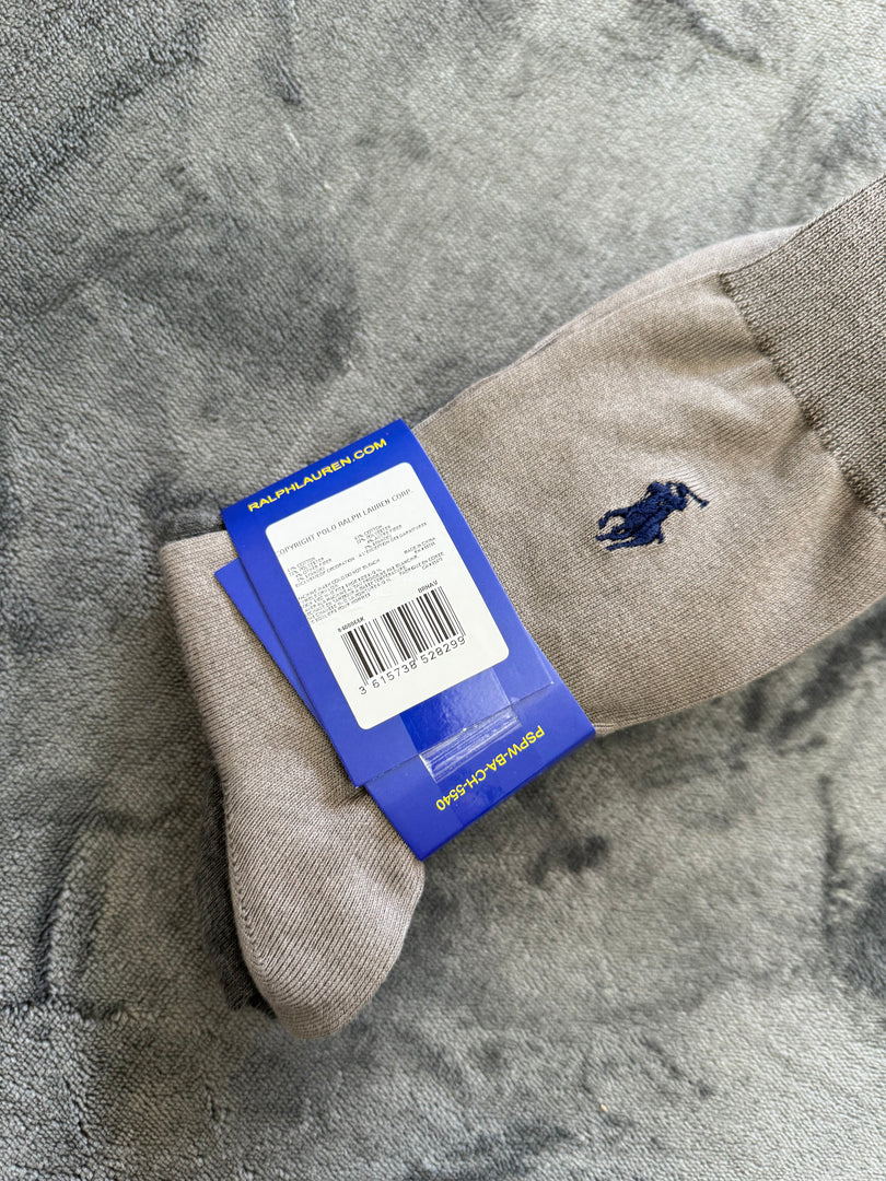 (41-46) Ralph Lauren 3 Pair Assorted Crew Socks