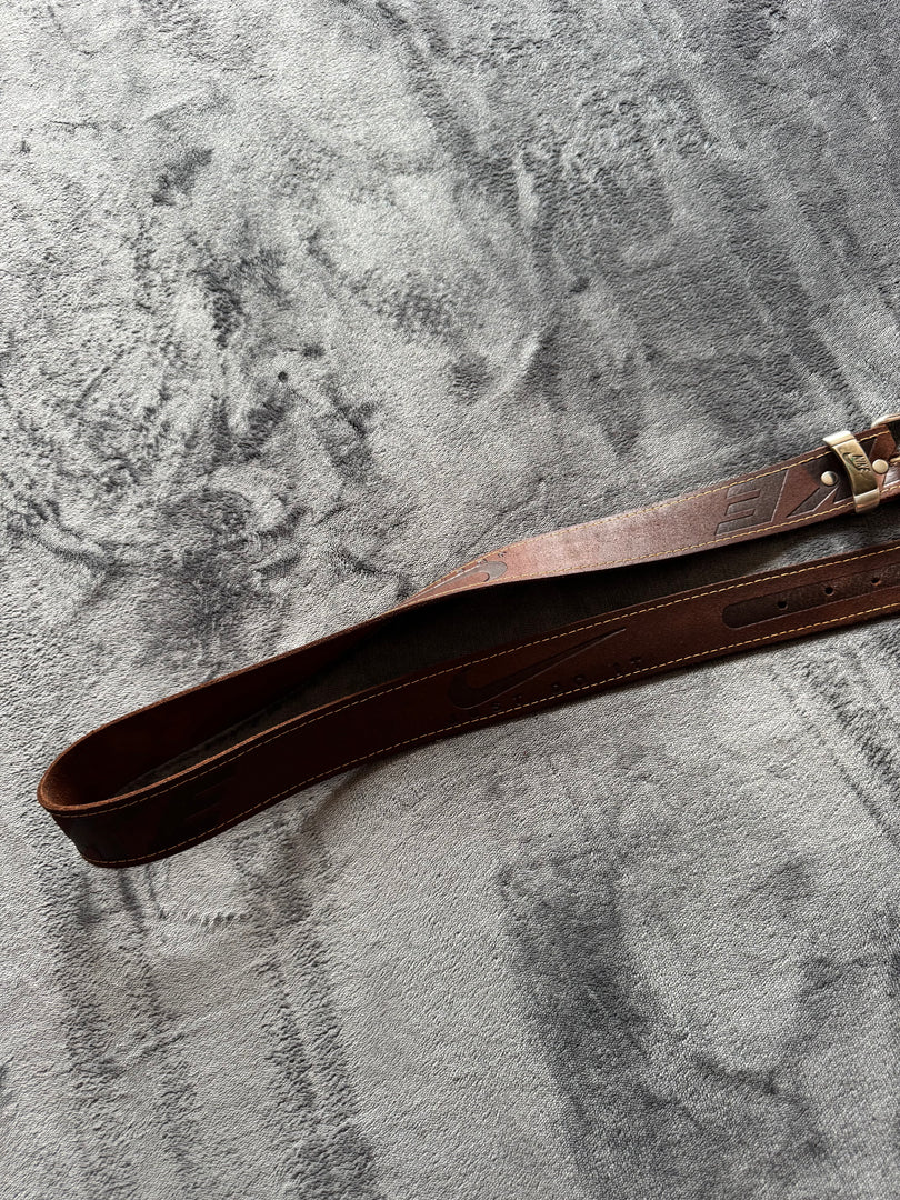 (110см) Nike винтидж колан от естествена кожа