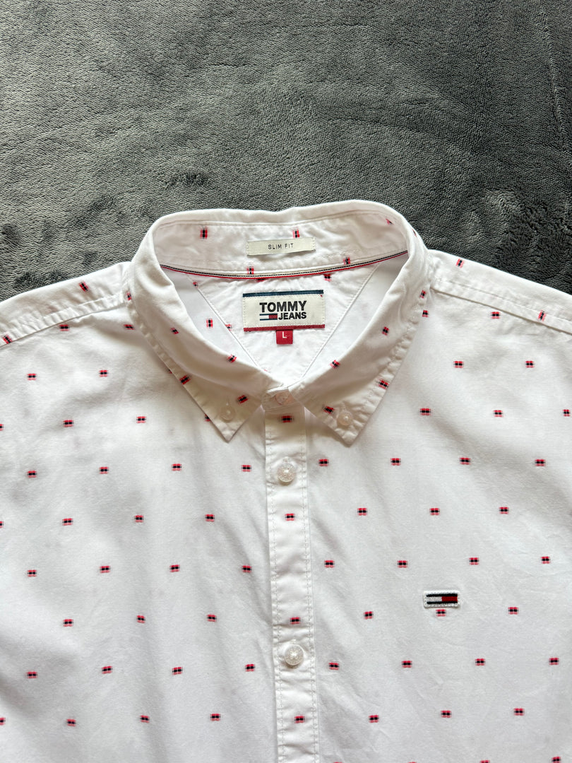 (L) Tommy Hilfiger Slim Fit Short Sleeve Shirt