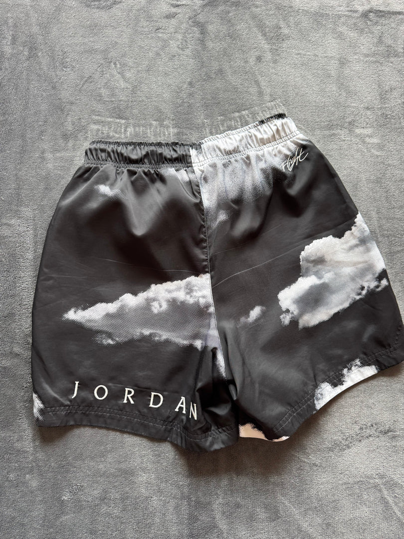 (ЗАБЕЛЕЖКА) (S) Air Jordan мъжки шорти (отзад 2 черти като прищипан плат)