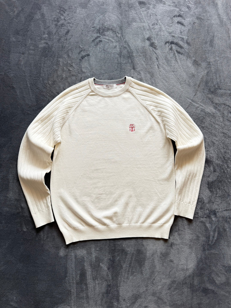 (L) Brunello Cocinelli мъжки автентичен пуловер (по етикет XL,но отговаря на L размер)