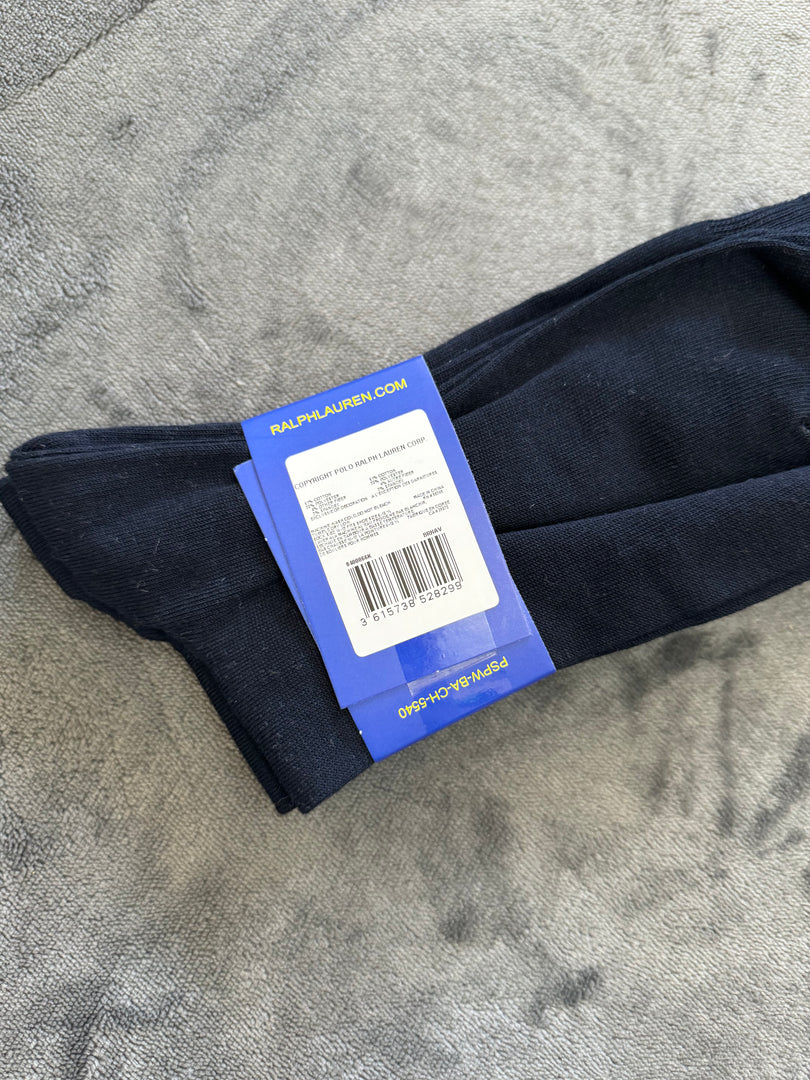 (41-46) Ralph Lauren 3 Pair Assorted Crew Socks