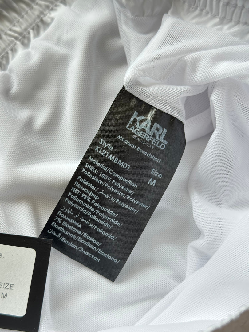 (НОВО) (S/M/L) Karl Lagerfeld мъжки плувни шорти (KL21MBM01 код на артикула)