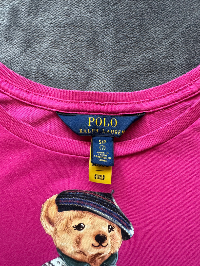 (ДЕТСКО) (S) Ralph Lauren POLO BEAR T-Shirt (за момиче 7години)