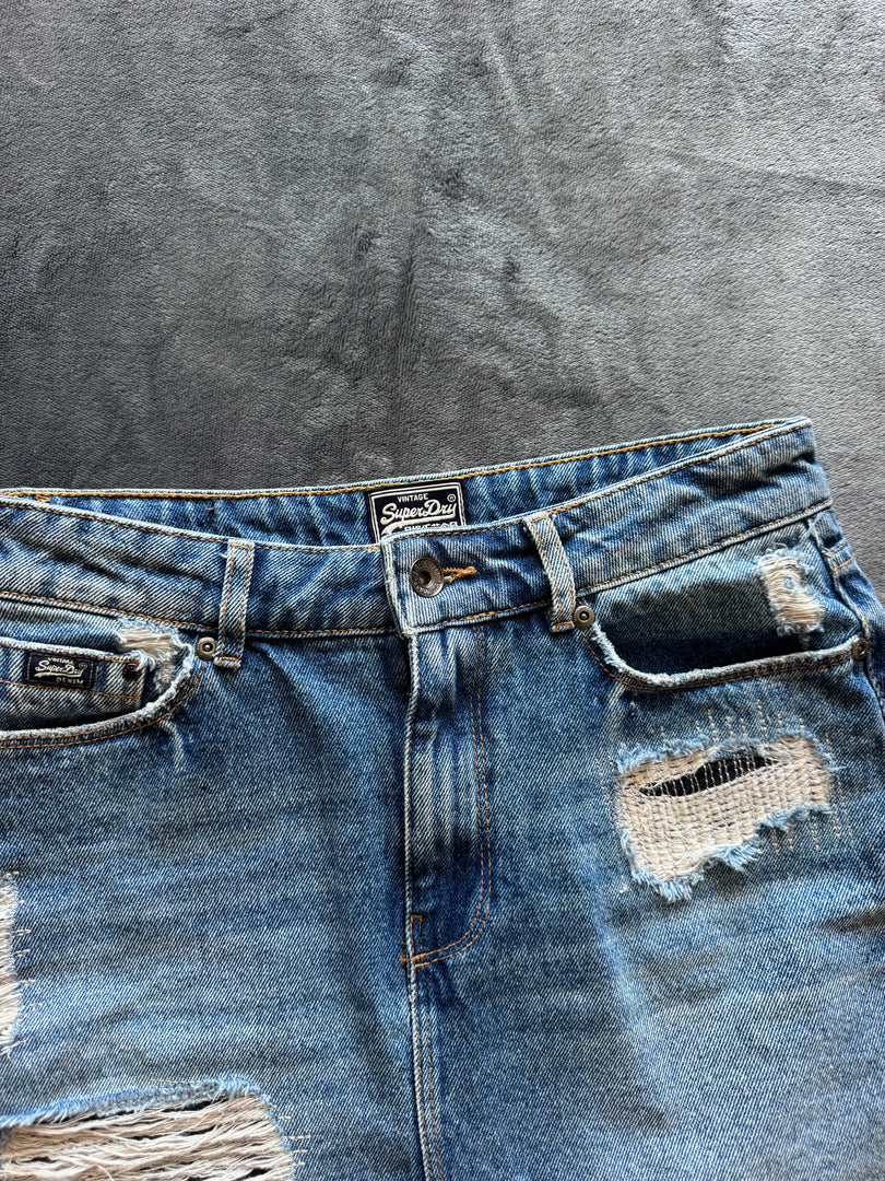 (ДАМСКО) (XS) Superdry дамска дънкова пола