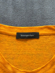 (L) Ermenegildo Zegna 100% Linen мъжка ленена тениска (това е висша мода 100% лен уникална)