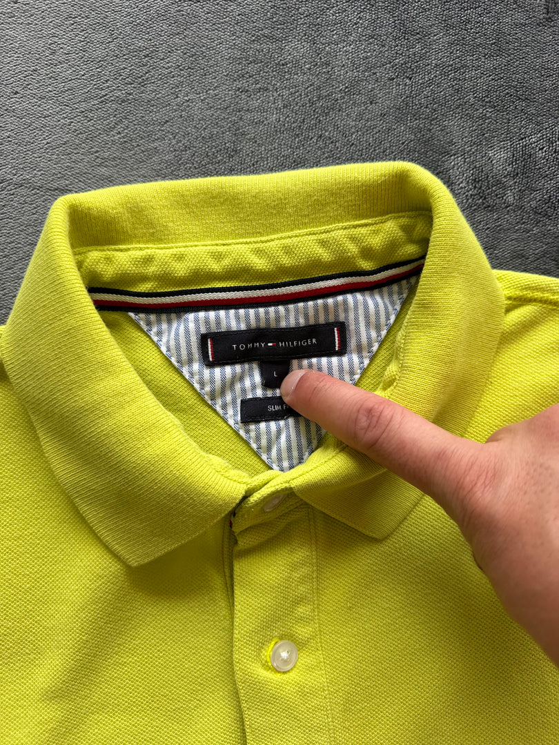 (L) Tommy Hilfiger Slim Fit мъжка поло тениска