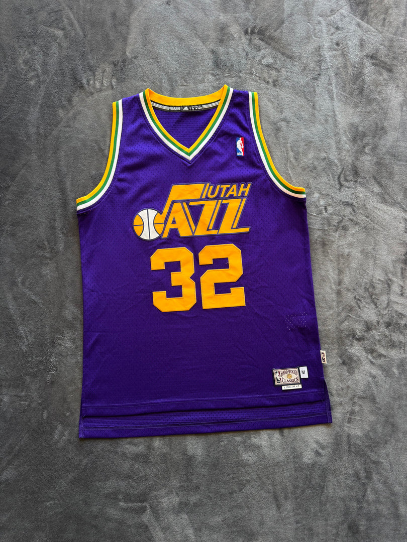 (M) Adidas NBA Hardwood Classics Utah Jazz Karl Malone #32 Jersey мъжки потник