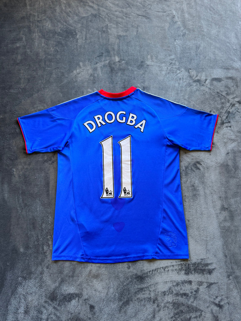 (S) Adidas x Drogba Chelsea T-shirt (По етикет детско 164см, но отговаря на мъжко S)