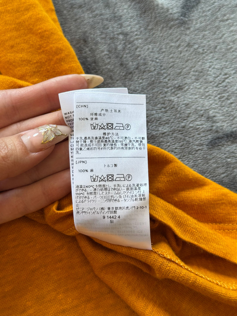 (L) Ermenegildo Zegna 100% Linen T-Shirt (това е висша мода 100% лен уникална)