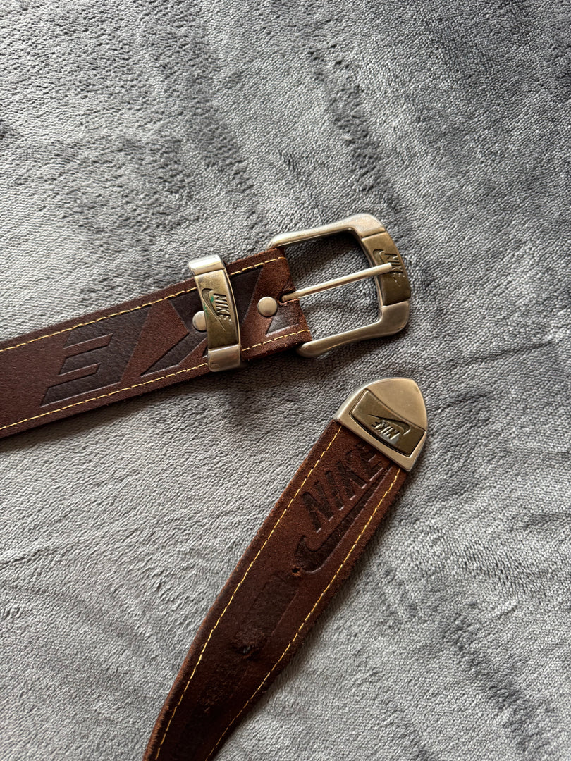 (110см) Nike винтидж колан от естествена кожа