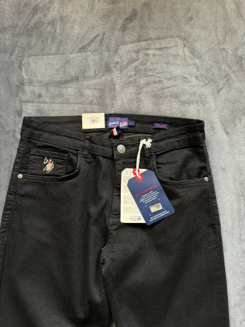 (M) U.S Polo Assn. USPA Straight Fit Black Jeans