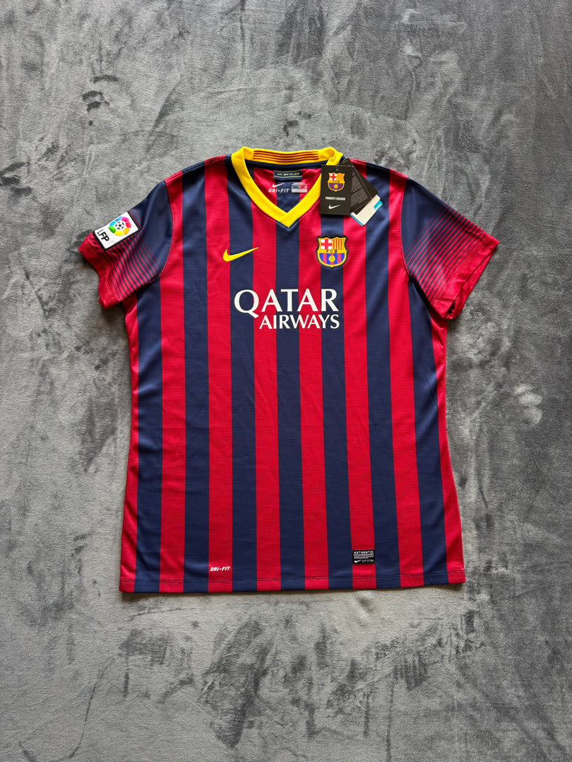 (НОВО) (S-M) Nike x FCB 2013/14 дамска тениска размер XL (ще стане за мъжко S-M размер)