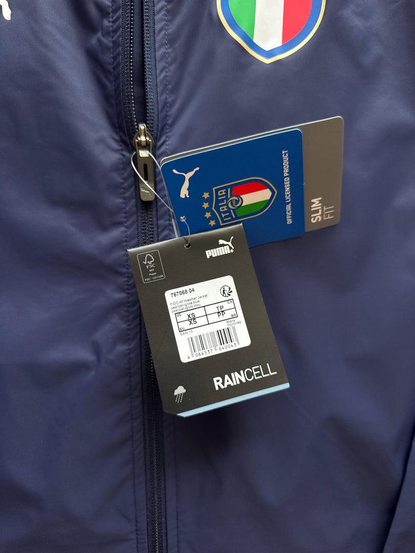 (НОВО) (XS) Puma x Italia мъжко шушлеково горнище (качулка скрита в яката)