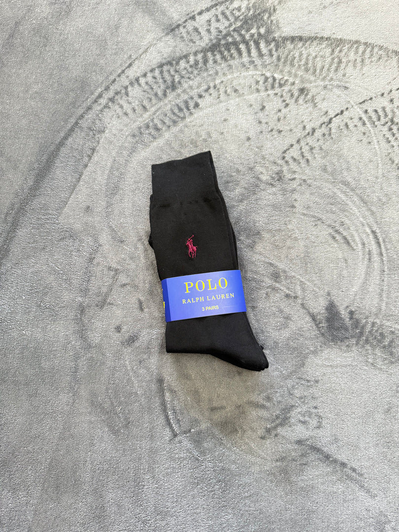 (41-46) Ralph Lauren 3 Pair Assorted Crew Socks