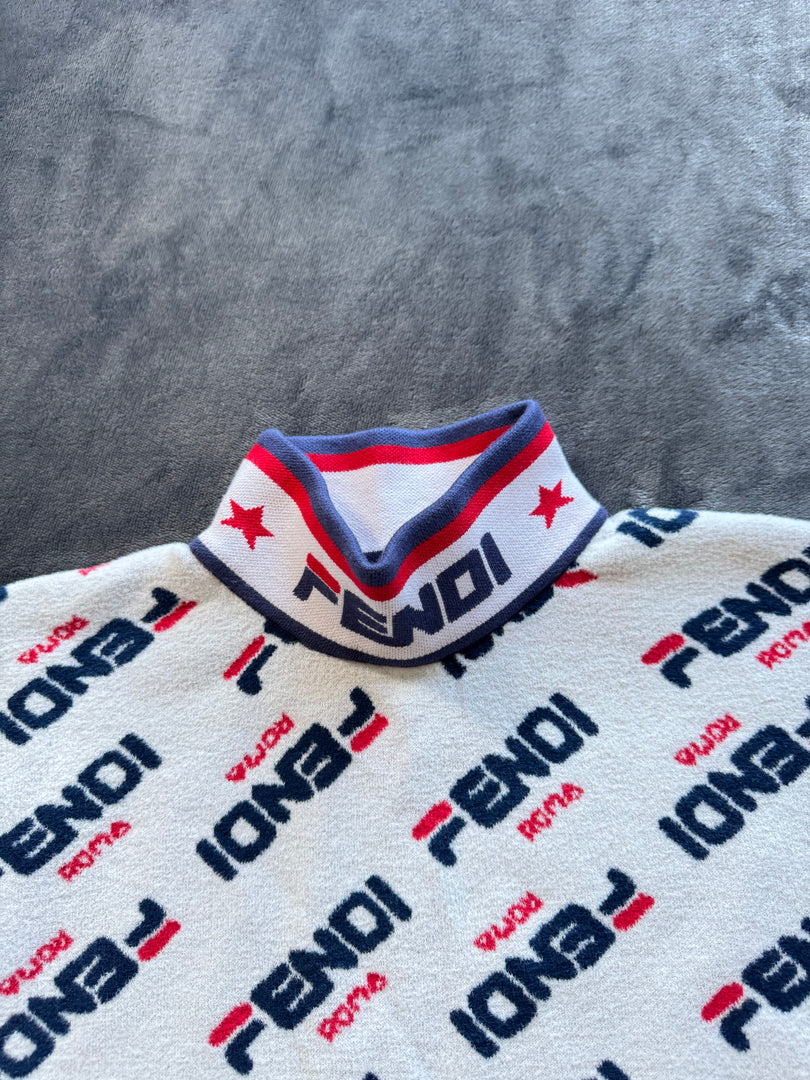 (ДАМСКО) (S) Fendi x FILA ватирана блуза / рокля