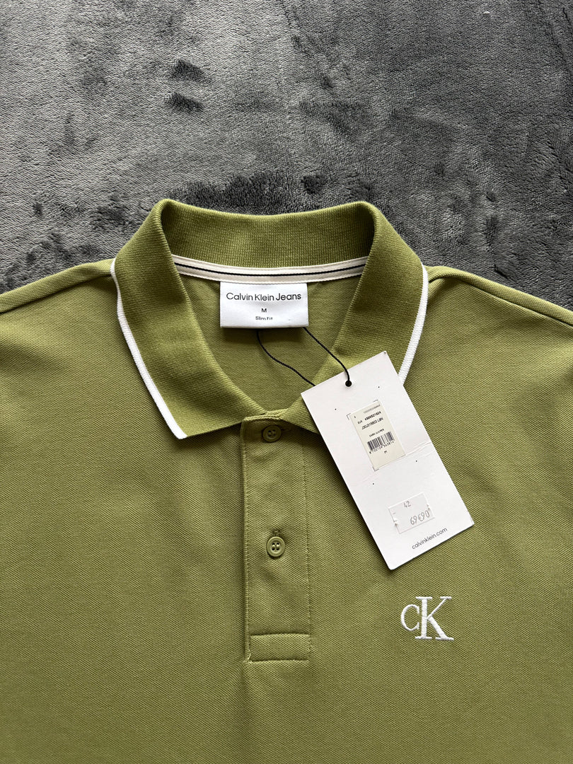 (M) Calvin Klein Slim Fit мъжка поло тениска (ново)