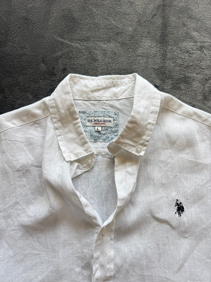 (L) U.S Polo Assn. USPA мъжка ленена риза