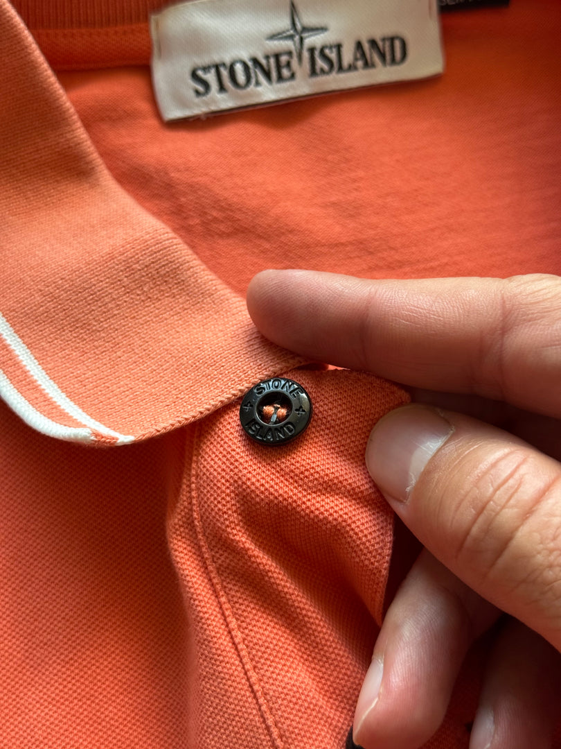 (M) Stone Island Slim Fit мъжка поло тениска