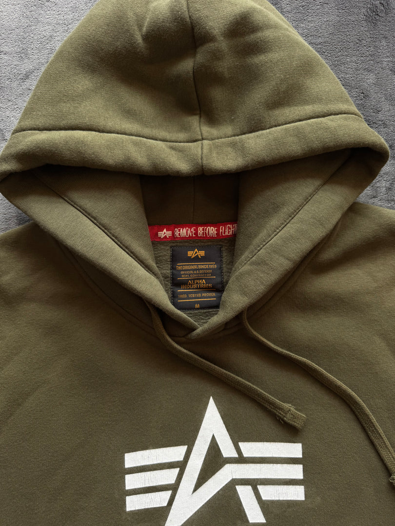 (M) Alpha Industries мъжки суичър (петно / напукано)