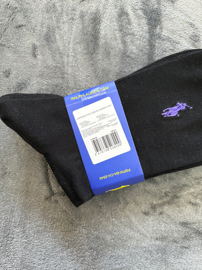 (41-46) Ralph Lauren 3 Pair Assorted Crew Socks