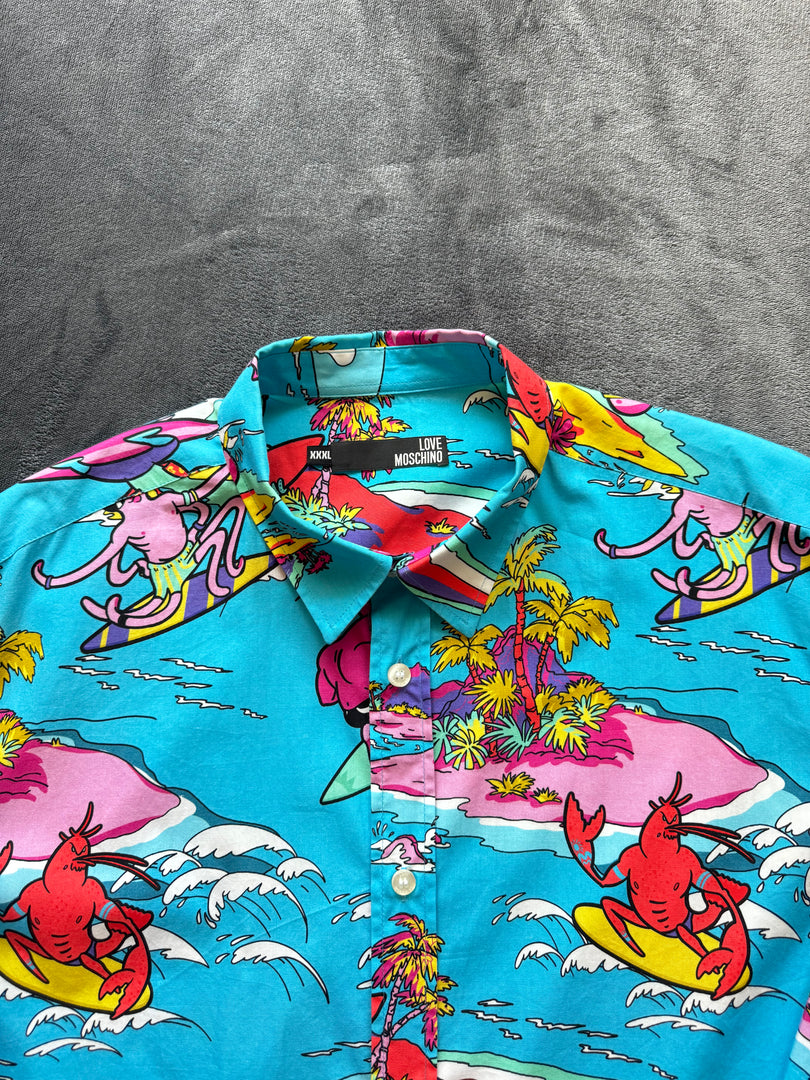 (3XL) Love Moschino Octopus Crab Beach Shirt