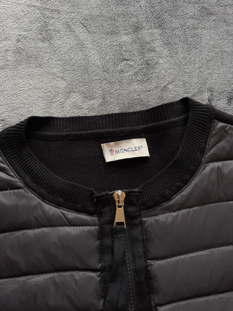 (S) Moncler Cobalt Guibotto мъжко автентично хибридно яке от вълна и пълнеж от гъши пух (размер 3 по етикет) (ново липсва етикет)