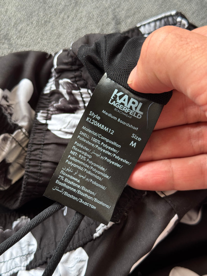 (НОВО) (S/M) Karl Lagerfeld Orchid мъжки плувни шорти (KL20MBM12 код на артикула)