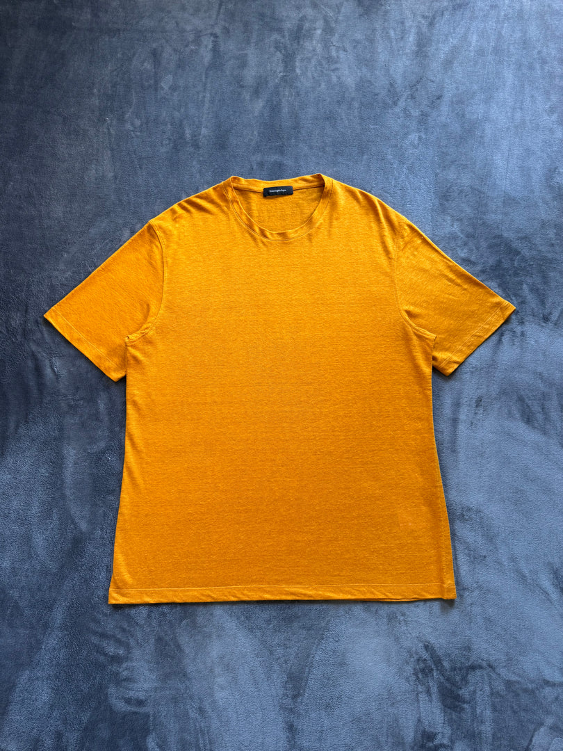 (L) Ermenegildo Zegna 100% Linen T-Shirt (това е висша мода 100% лен уникална)