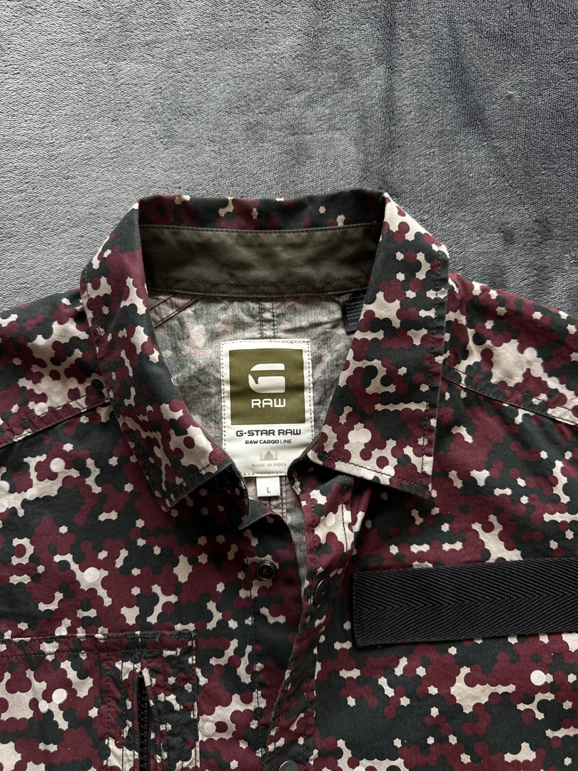 (L) G-Star RAW мъжка камо риза (вталена кройка ще стане и за М ка)