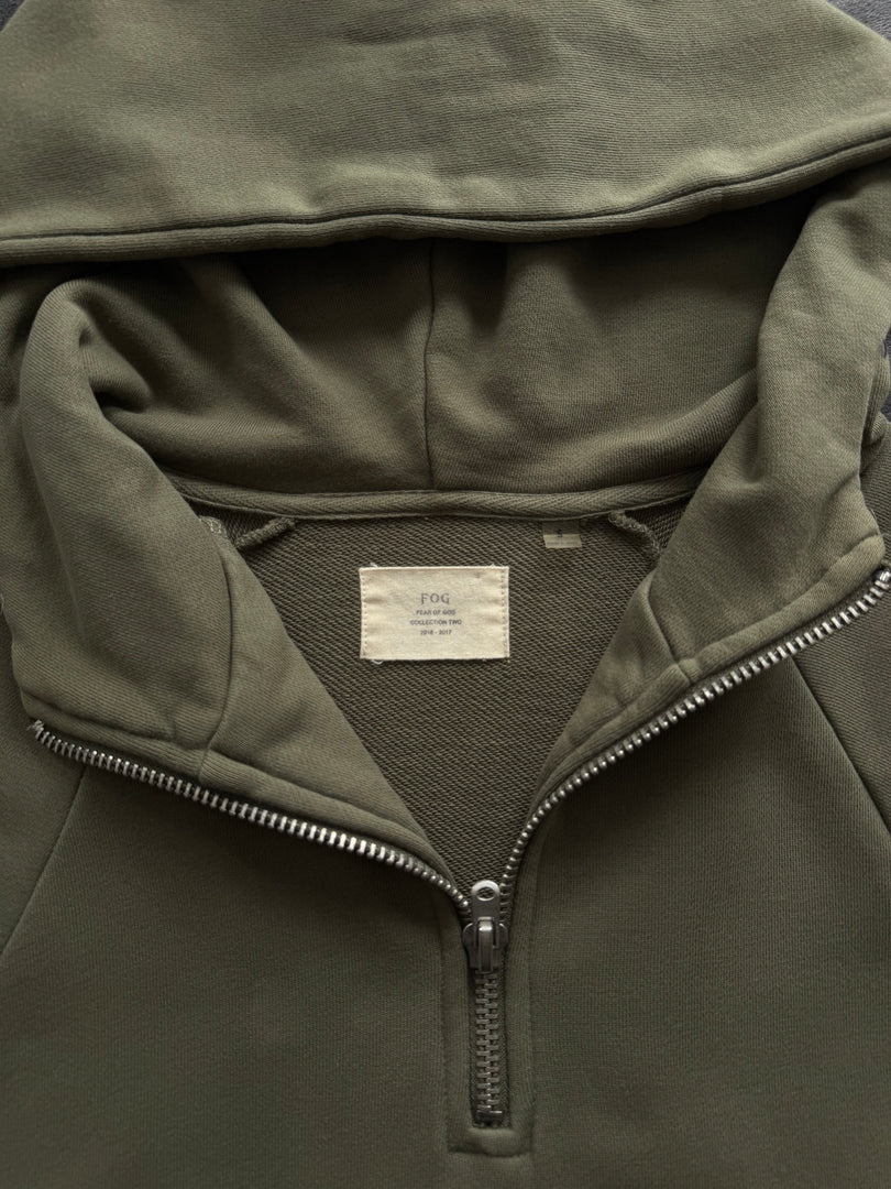 (S) Fear of God (FOG) Oversize Half Zip Hoodie