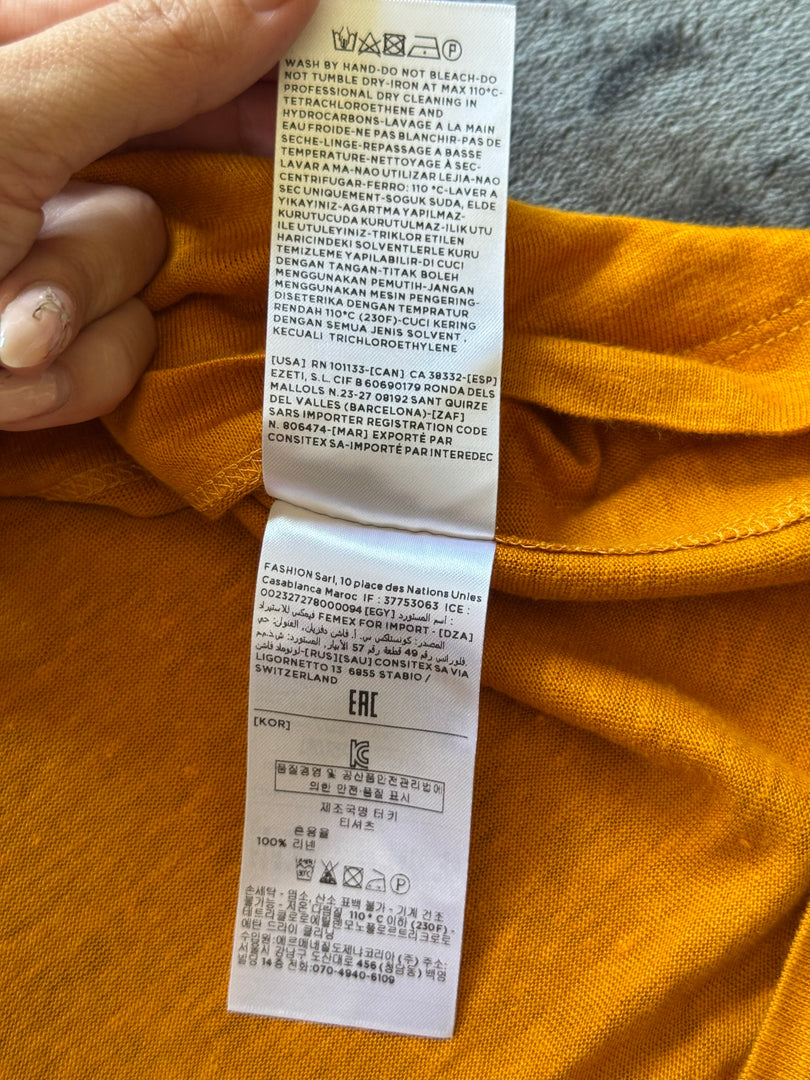 (L) Ermenegildo Zegna 100% Linen T-Shirt (това е висша мода 100% лен уникална)