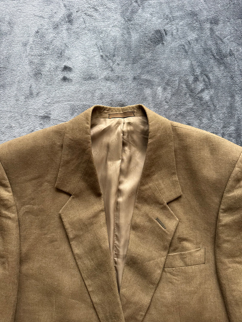 (L/50) Christian Dior Monsieur мъжко сако от 100% лен (автентично, ретро модел 1988-1993 година)
