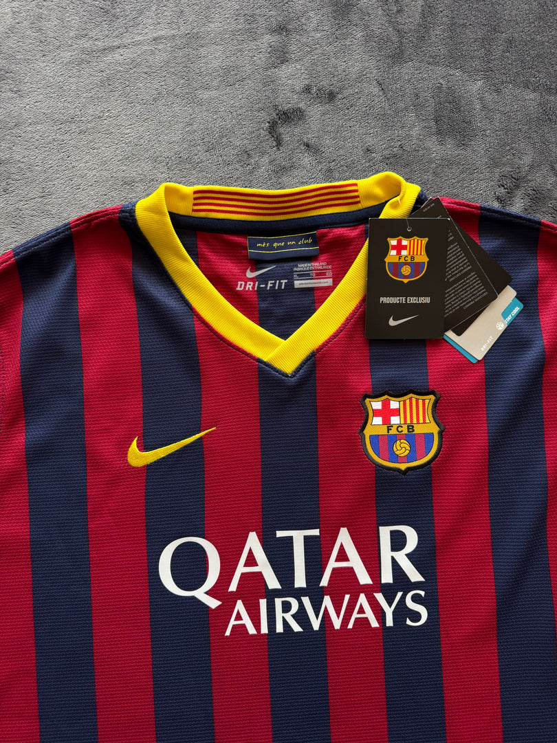 (НОВО) (S-M) Nike x FCB 2013/14 дамска тениска размер XL (ще стане за мъжко S-M размер)