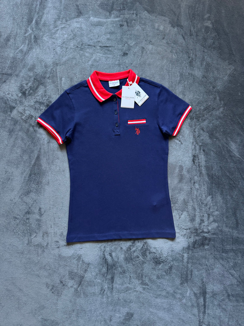 (ДАМСКО) (XS) U.S Polo Assn. USPA дамска поло тениска
