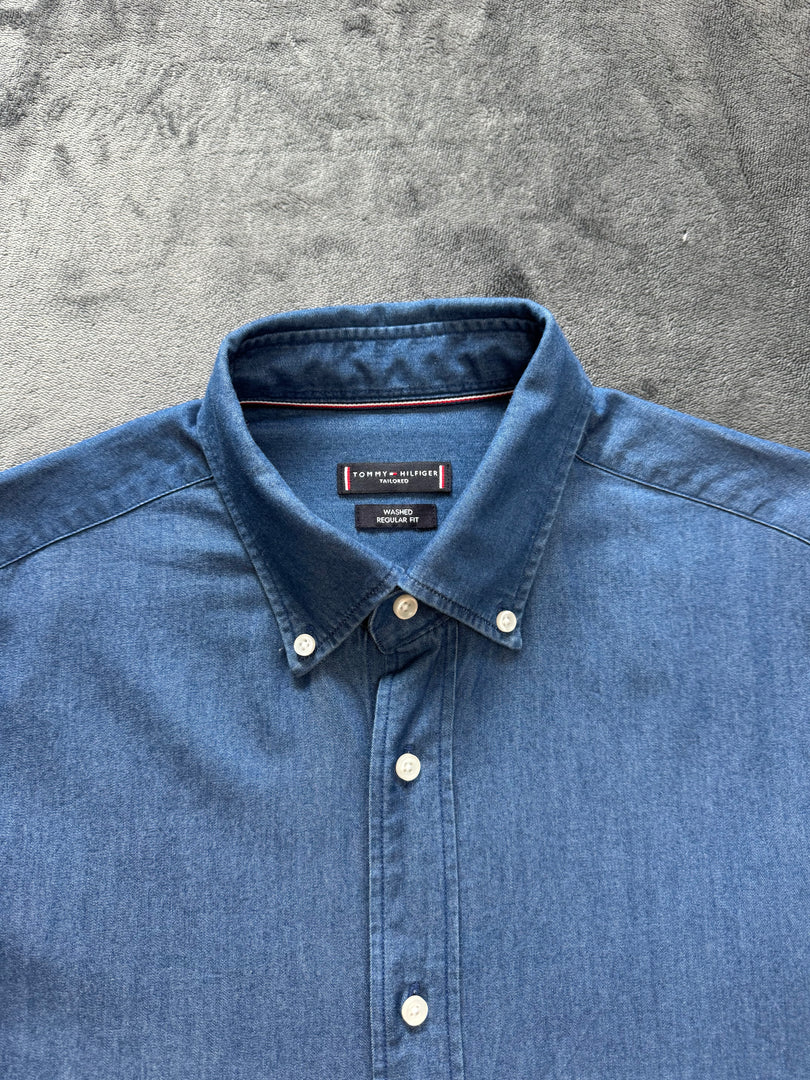 (L) Tommy Hilfiger Washed Denim Shirt